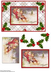 Vintage Santa Driving