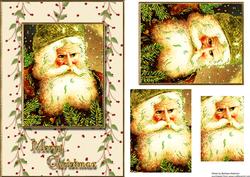 Vintage Santa Card Front