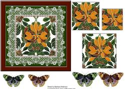 Art Nouveau Panel with Lace