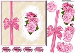 Pink Roses with a Bow