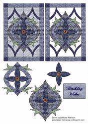 Quilted Blue Panel