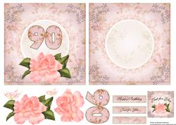 90th Birthday Pink Rose