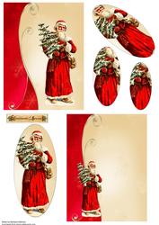 Santa with Tree A6