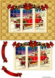 Santa's in His Car Through the Window