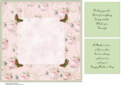 Shabby Chic Floral with a Butterfly Insert