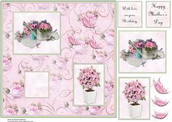 Watering Can, Flowers and Butterflies