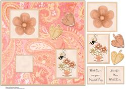 Peach Paisley with Flowers