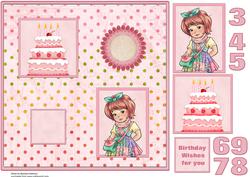 Patchwork Girl's Age Card