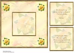 Yellow Flower Mum/mam/mom Insert