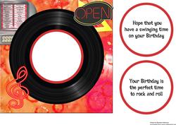 Rock and Roll Birthday Insert