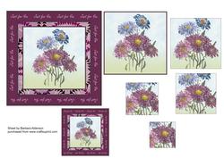 Floral 5 Square Topper