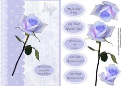 A Single Stem Blue Rose