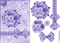 A Posy of Roses - Lilac Shades