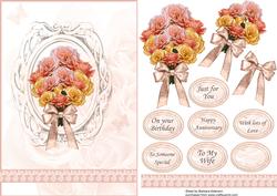 A Spray of Roses Framed