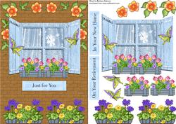 Window with Floral Window Boxes