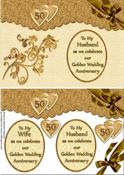 Husband/wife Golden Wedding Anniversary