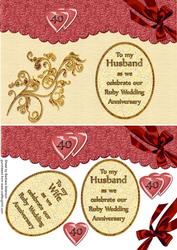 Husband/wife Ruby Wedding Anniversary