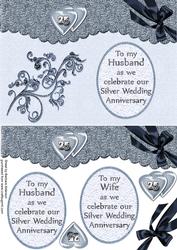 Husband/wife Silver Wedding Anniversary