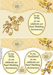 Husband/wife Pearl Wedding Anniversary