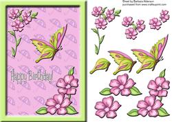 Flowers and Butterfly Frame