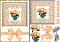 Peach Bows and Roses