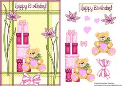 Teddy and Gifts in a Frame