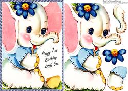 1st Birthday Wishes from Elephant