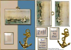 Sailing Ship and Anchor Card Front