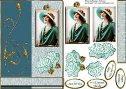 Lady in Turquoise with Lace