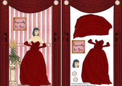 Lady in Red with Drapes