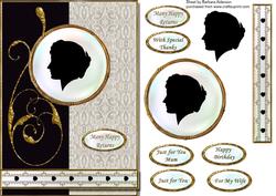 Cameo Silhouette with Lace 1