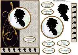Cameo Silhouettes with Lace 2