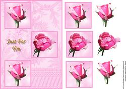 3 Pink Roses Just for You
