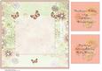 Roses and Butterflies on Square Shabby Chic Insert