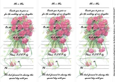 From the Parents of the Bride - Red Roses Wedding Invitation