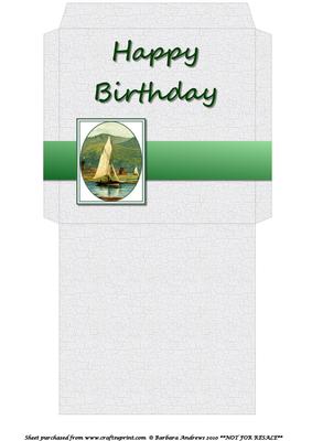 Cd/dvd Sleeve - Birthday Sailboat