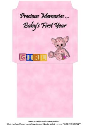 Cd/dvd Gift Sleeve - Baby Girl Keepsake