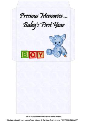 Cd/dvd Gift Sleeve - Baby Boy Keepsake