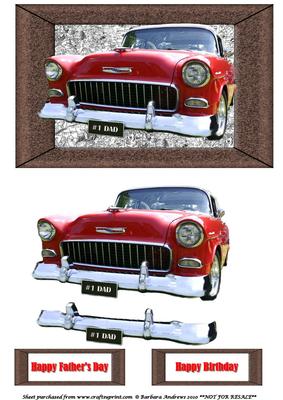 Classic Car for Dad - 3D - CUP89503_647 | Craftsuprint