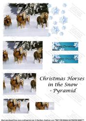 Christmas Horses in the Snow - Pyramid