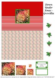 Down Under Xmas Fold Back Card - Grevillia