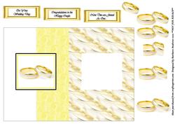 Golden Wedding Rings Foldback Card