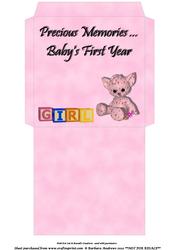 Cd/dvd Gift Sleeve - Baby Girl Keepsake
