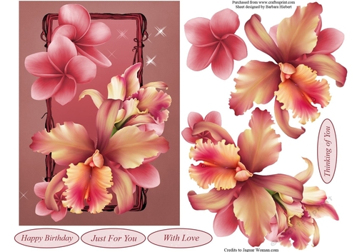 Orchids Topper with Decoupage