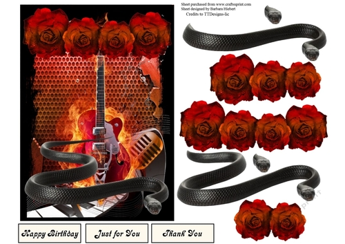 Hot Snaking Roses Topper with Decoupage