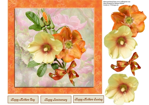 Quick and Easy Flowers For You Topper and Decoupage