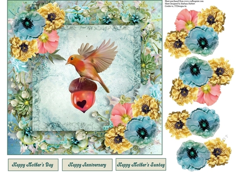 Flowers of Home Topper with Decoupage