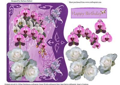 Orchids and White Roses