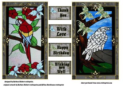 Stained Glass Birds 2