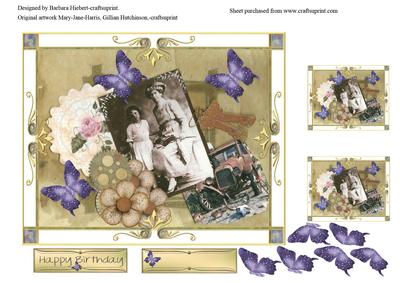 Old Family Photo and Decoupadge with Extra Gift Tags